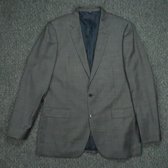 J Crew Blazer Mens Large 42L Gray Thompson Worsted Wool Sport Coat Jacket